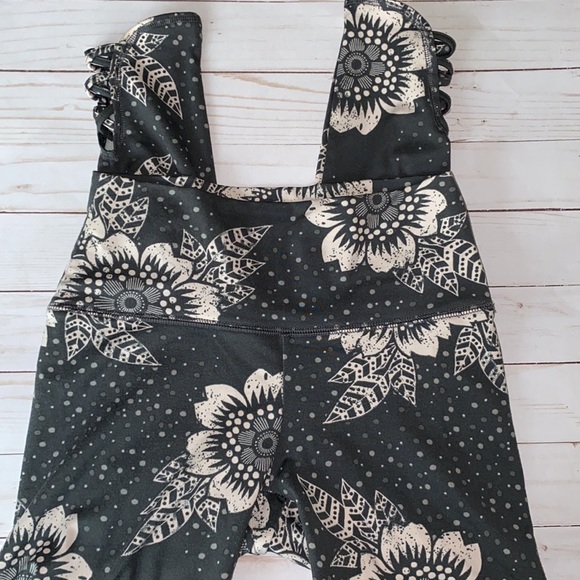 Members Mark the lounge Legging gray pink crisscross ankle small buttery soft - Picture 3 of 5